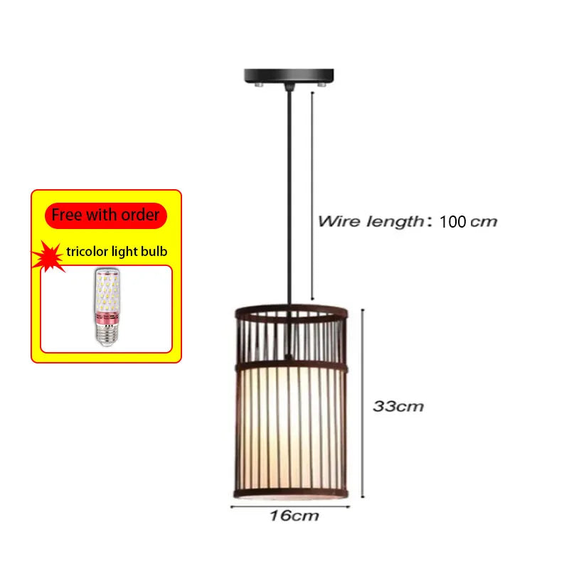 Bamboo Rattan Woven Pendant Light Chandelier
