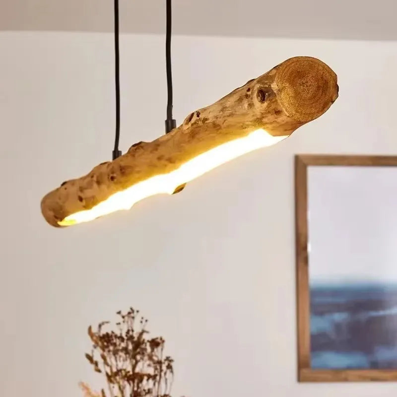 Nordic Wood Pendant Light - Minimalist Hanging Lamp