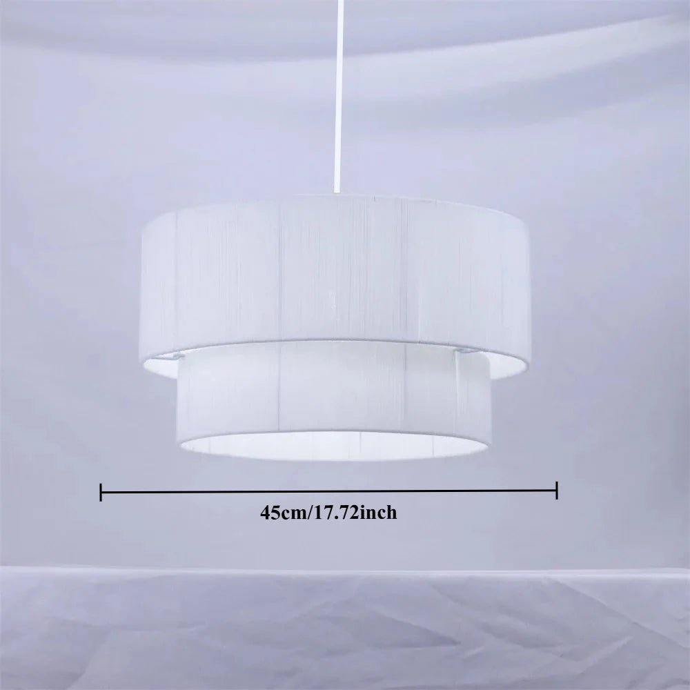 Minimalist Rattan Pendant Light with Hemp Rope Shade