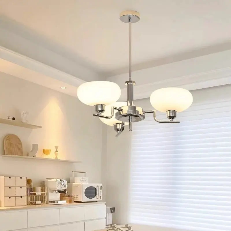 Modern Bauhaus Chrome Chandelier - Nordic Design