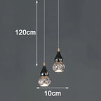 Lámpara colgante de cristal para escaleras y entrada
