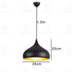 Industrial Black Iron Pendant Light for Dining