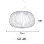 Italian Spokes Wire Cage Pendant Light in Gold for Staircase and Lobby