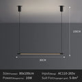 Lámpara colgante lineal de hierro minimalista para comedor