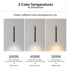 Black LED Cord Pendant Lights Hanging Lighting for TV Background Nordic Adjustable Suspended Chandelier Lamps Kitchen Corridor