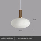 Nordic Glass Pendant Light with Copper Finish