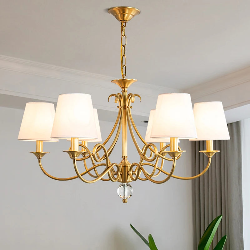 Copper Chandelier Modern Nordic Style Pendant Light