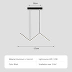 Minimalist Aluminum Pendant Light - Nordic Wave Design