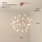 Nordic Modern Iron Chandelier Firefly Round Pendant