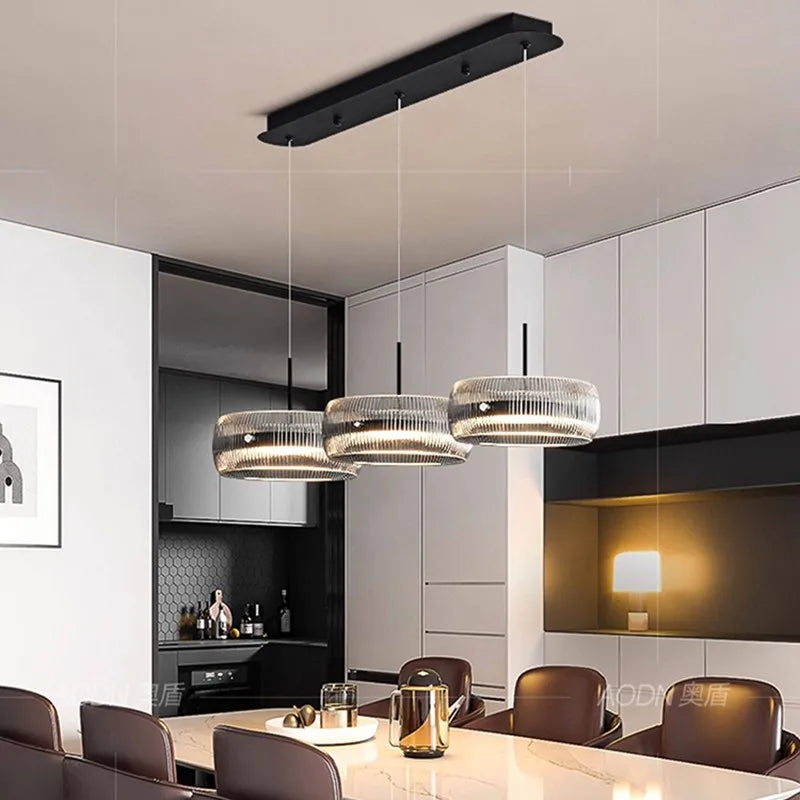 Lámpara Colgante Minimalista de Cristal para Comedor