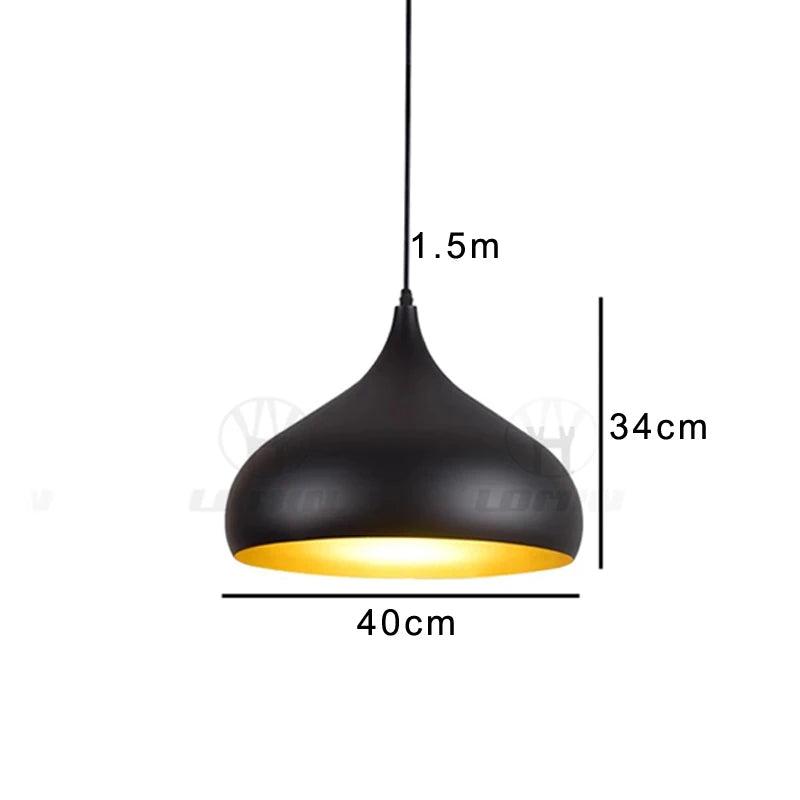 Industrial Black Iron Pendant Light for Dining