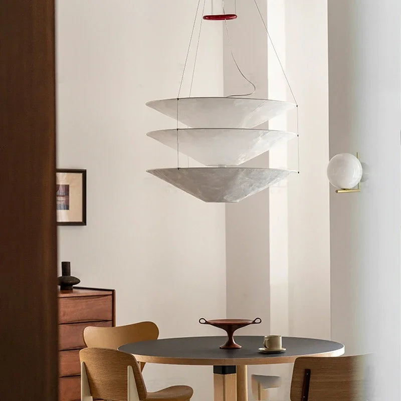 Lámpara colgante de papel minimalista nórdica para comedor