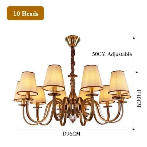 Iron Rustic LED Chandelier Suspension Light