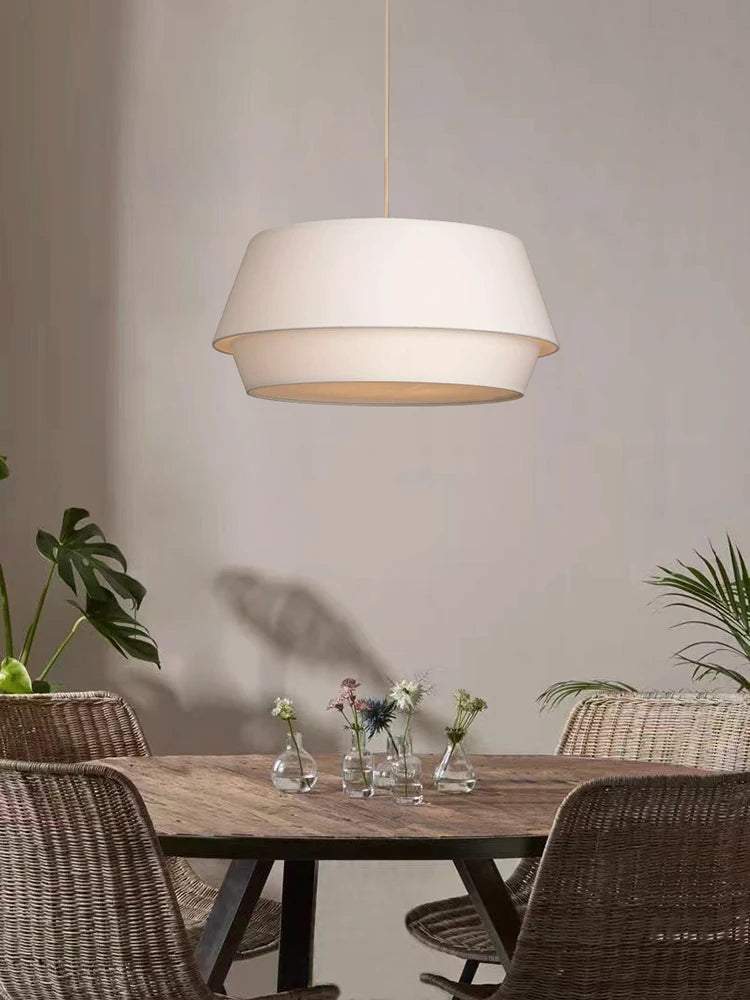 Minimalist Fabric Pendant Light for Living Room