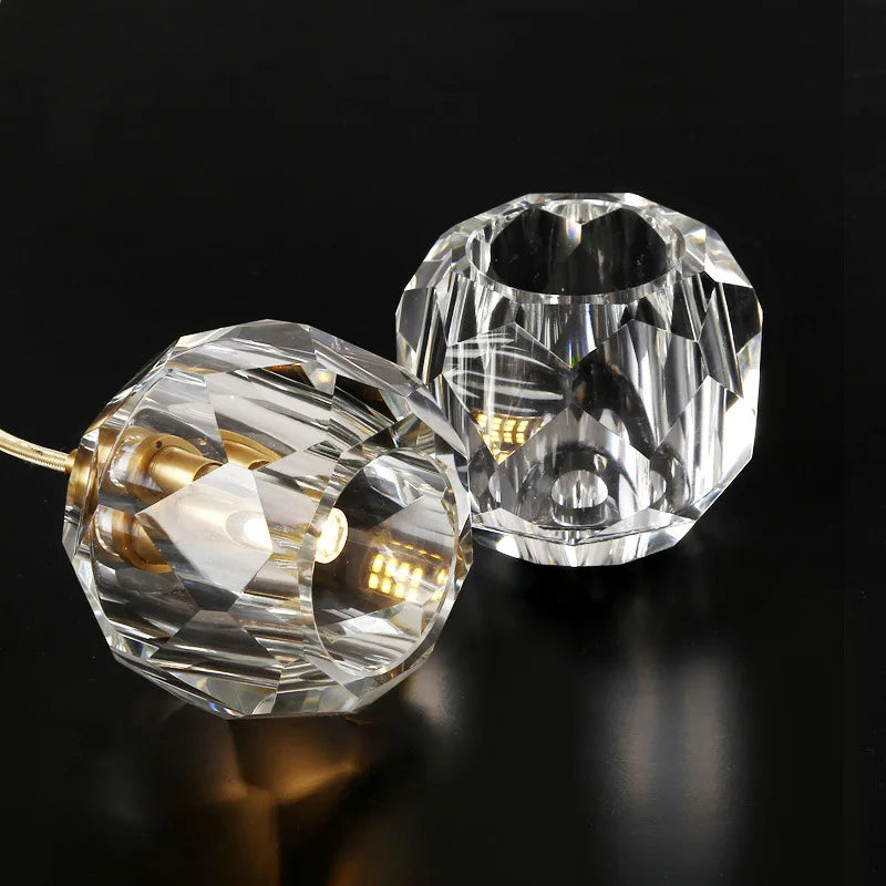 Crystal Glass Pendant Light for Dining Room