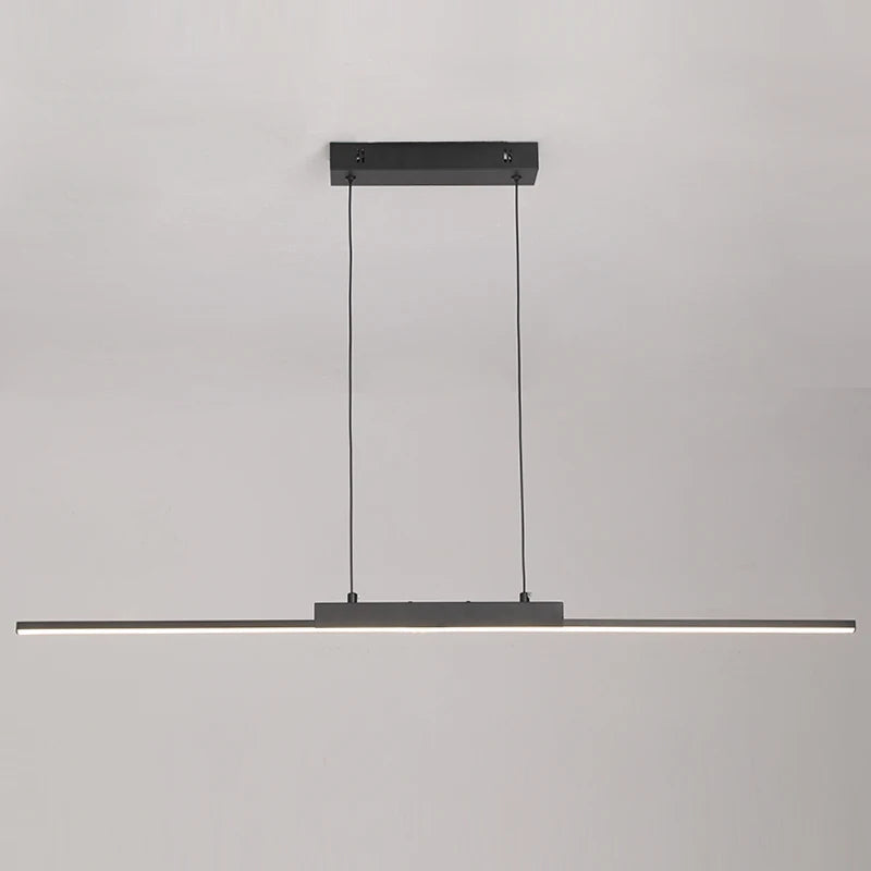 Minimalist Iron Linear Pendant Light for Dining Room