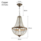 Antique Bronze Crystal Empire Chandelier