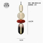 Designer Candy Glass Totem Pendant Light in Bold Colors for Dining Room