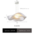 Lámpara colgante de tela blanca minimalista para comedor