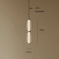 Modern Stacked Ribbed Glass Capsule Pendant Light in Black and Copper