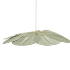 Sheer Petal Flower Fabric Pendant Light in Nine Colors for Bedroom