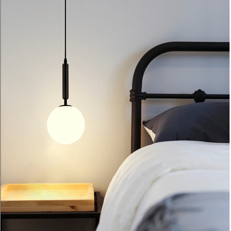 Nordic Minimalist Glass Ball Pendant Light
