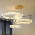 Luxury Crystal Ring Ceiling Pendant Chandelier Lights Dining Table Light Żyrandol Modern Chandeliers for Living Room Home Decor