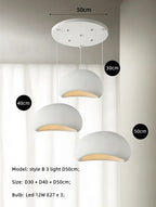 Minimalist White Resin Pendant Light for Dining Room