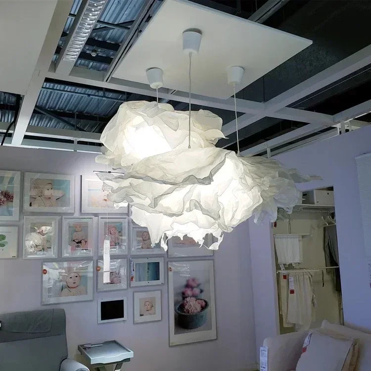 Lámpara colgante de papel nube de diseño nórdico