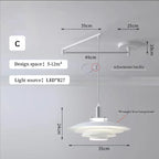 Nordic Iron Swing Arm Pendant Light for Dining Room