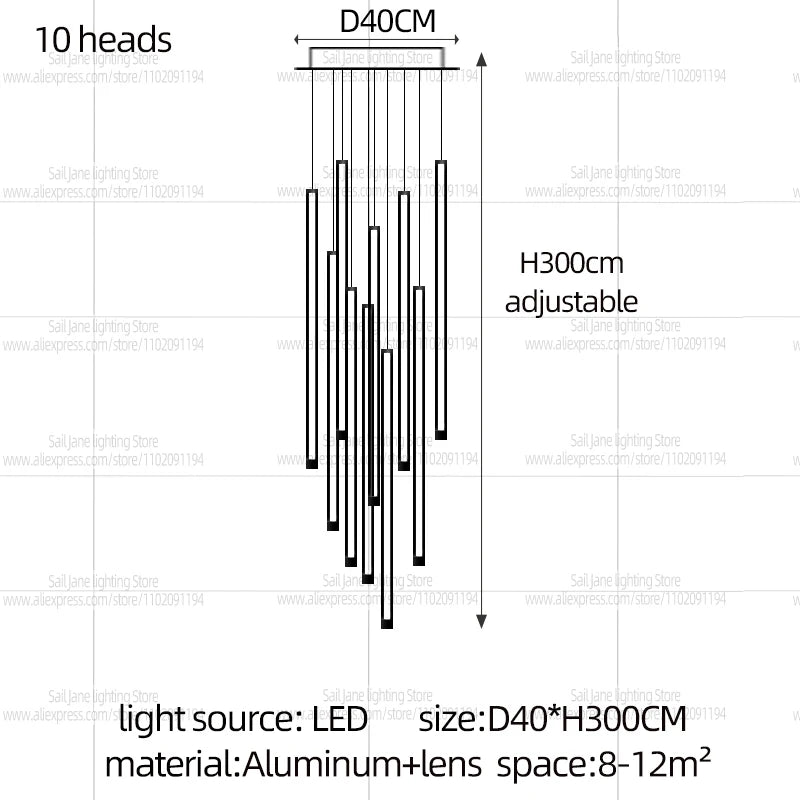 Minimalist Wood Pendant Light for Staircase