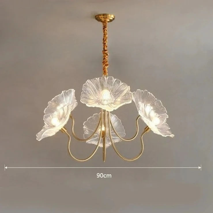 Nordic Glass Pendant Light with Iron Frame