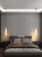 Sunlight Tube Restaurant Bedroom Bedside Long Line Pendant Lamp Modern Minimalist Fish Line Lamp White Acrylic Pendant Lamp