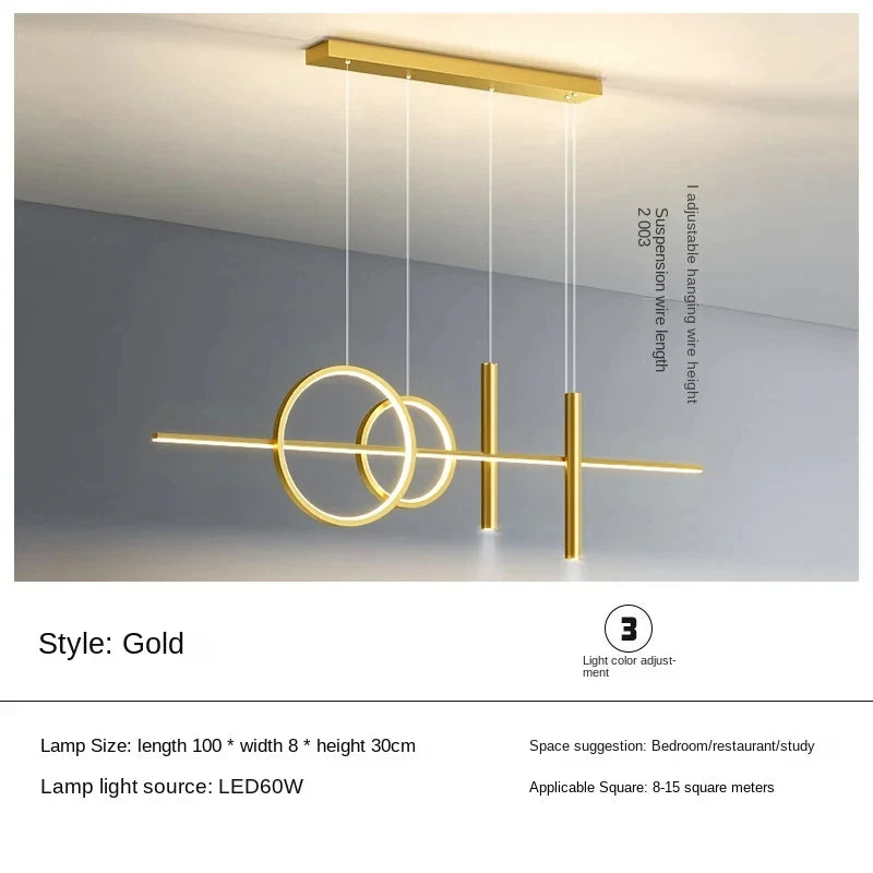 Minimalist Iron Pendant Light for Dining Room