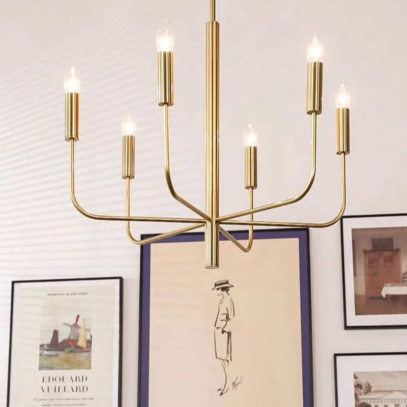 Modern Minimalist Iron Chandelier Hanging Lamp