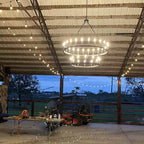 American wrought iron circular pendant light, candle pendant light, retro circular dining room light, living room pendant light