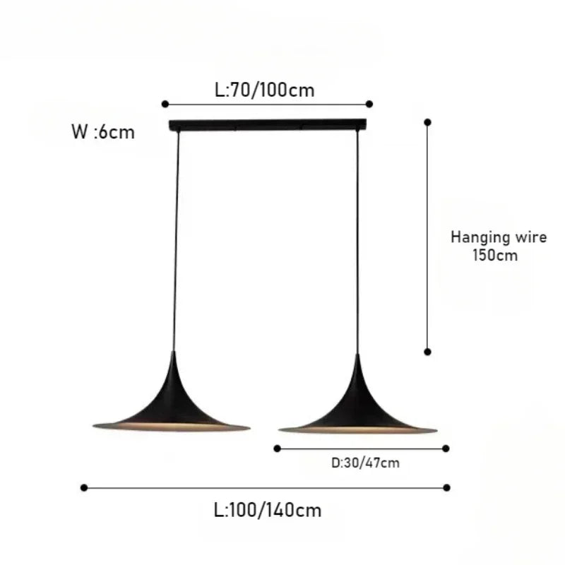 Minimalist Metal Pendant Light for Dining Room