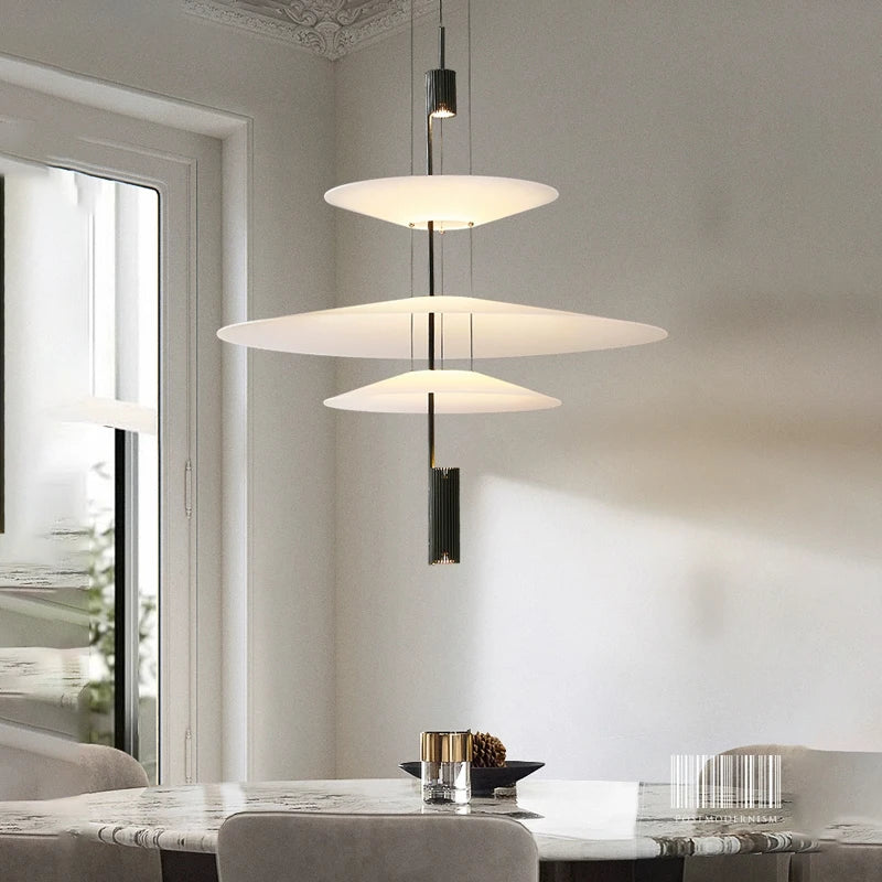 Minimalist Iron Pendant Light - Nordic UFO Design