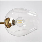 Lámpara Colgante Moderna de Cristal - Lámpara de Techo de 6 Luces