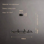 Minimalist Iron Pendant Light with Adjustable Spots