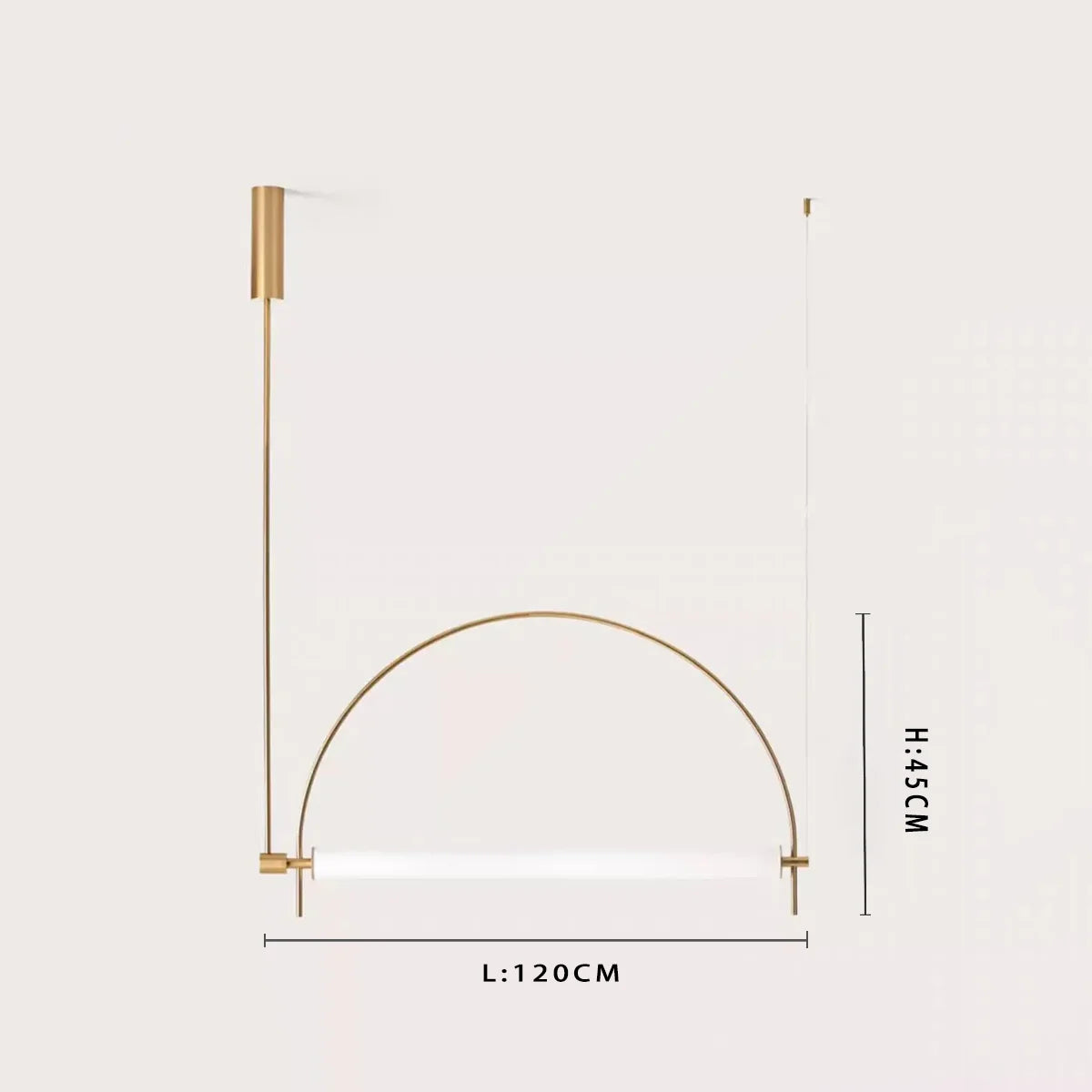 Lámpara Colgante Minimalista de Arco de Hierro para Sala de Estar