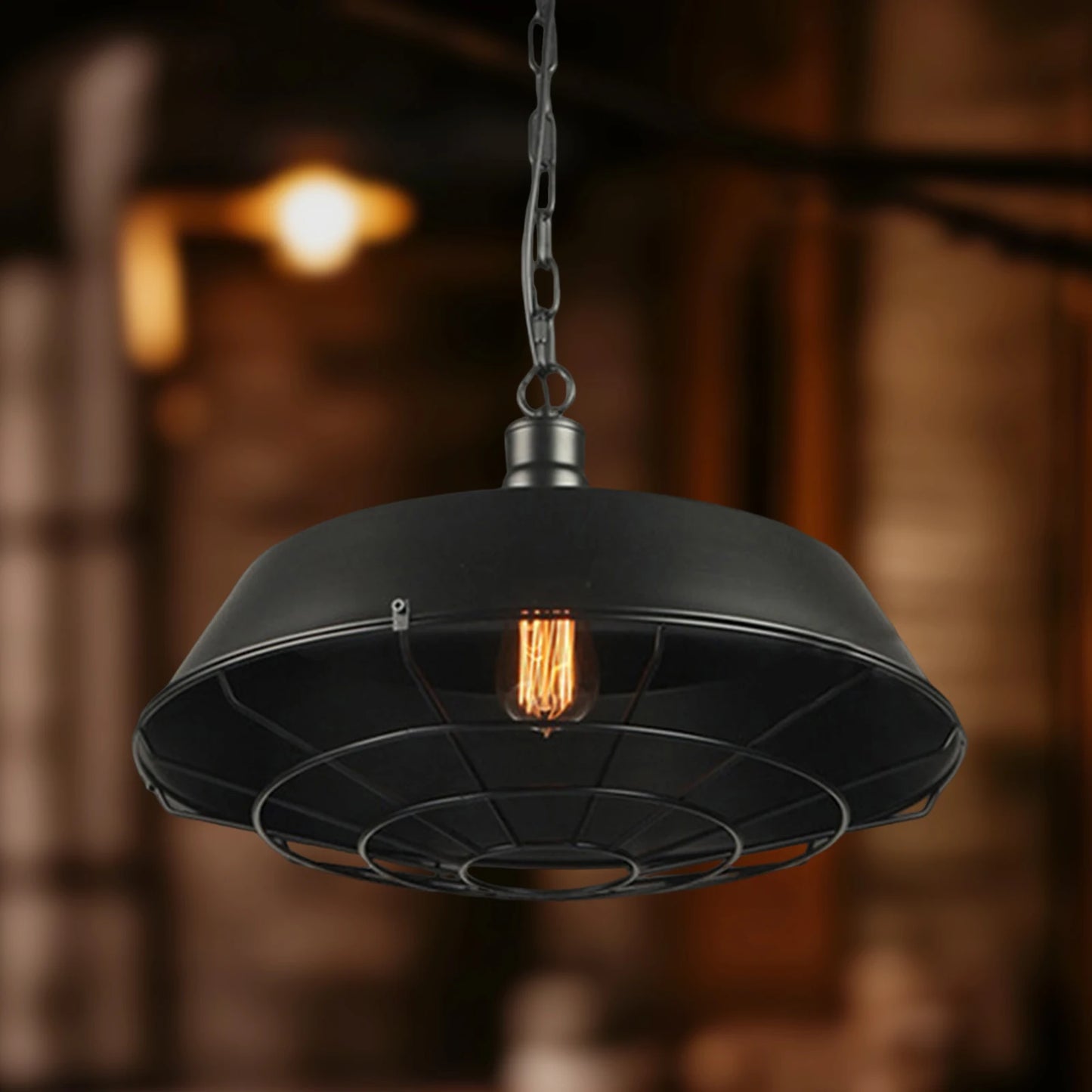 Industrial Iron Pendant Light for Dining Room