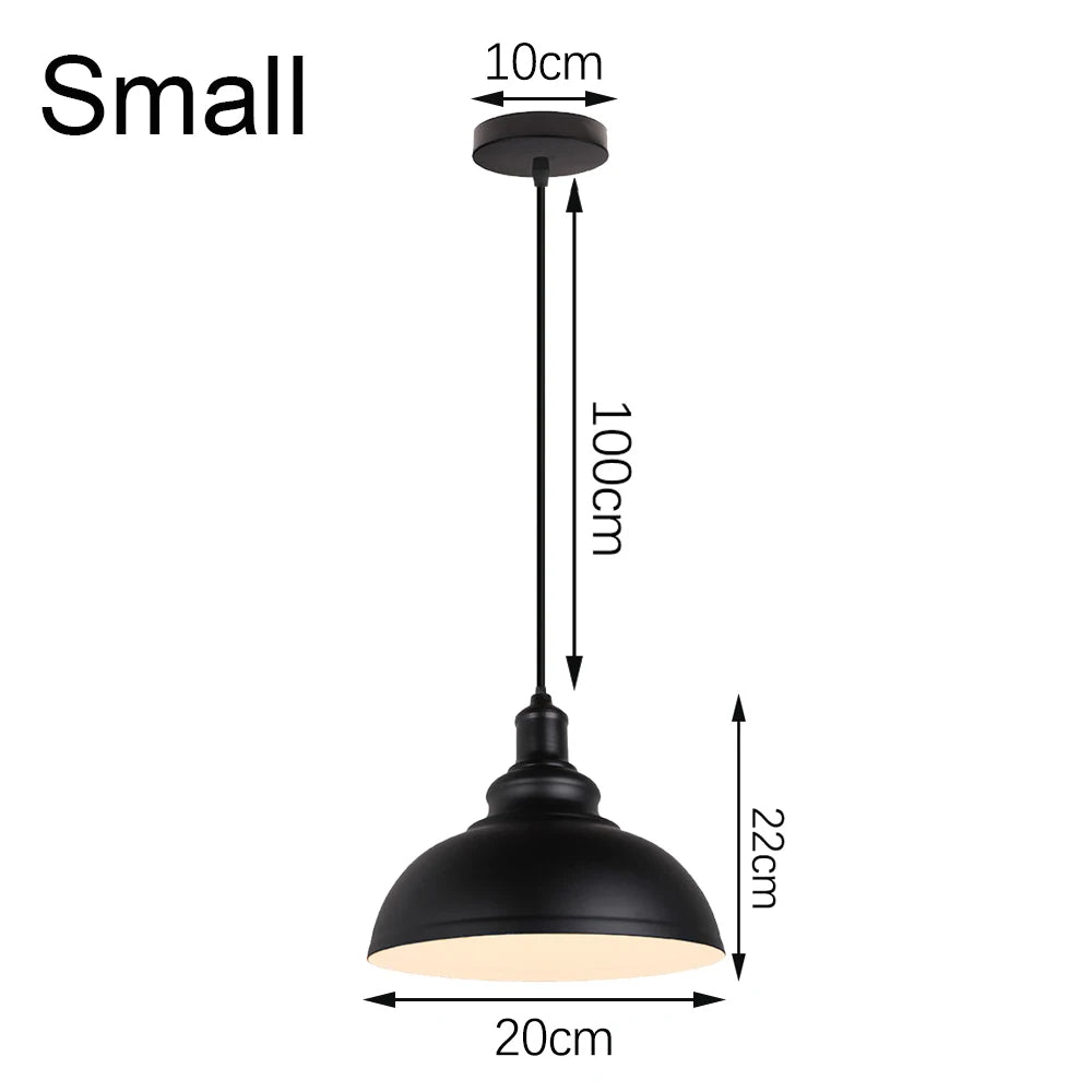 Industrial Iron Pendant Light for Dining Room Kitchen