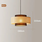 Bohemian Rattan Woven Pendant Light for Dining