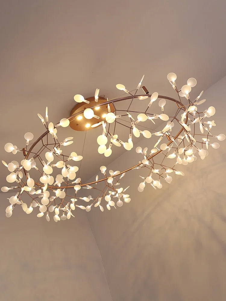 Modern Stainless Steel Ring Pendant Chandelier