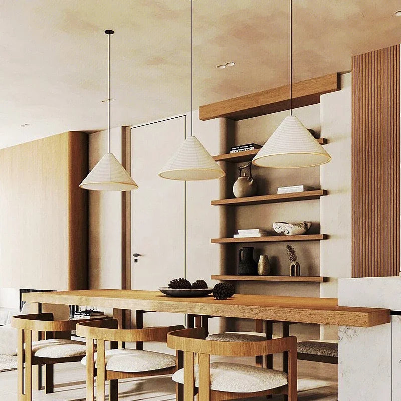 Nordic Rice Paper Pendant Light for Dining Room
