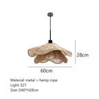 Wabi Sabi Hemp Rope Pendant Lamp Industrial Zen