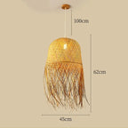 Retro Rattan Pendant Light for Kitchen & Dining