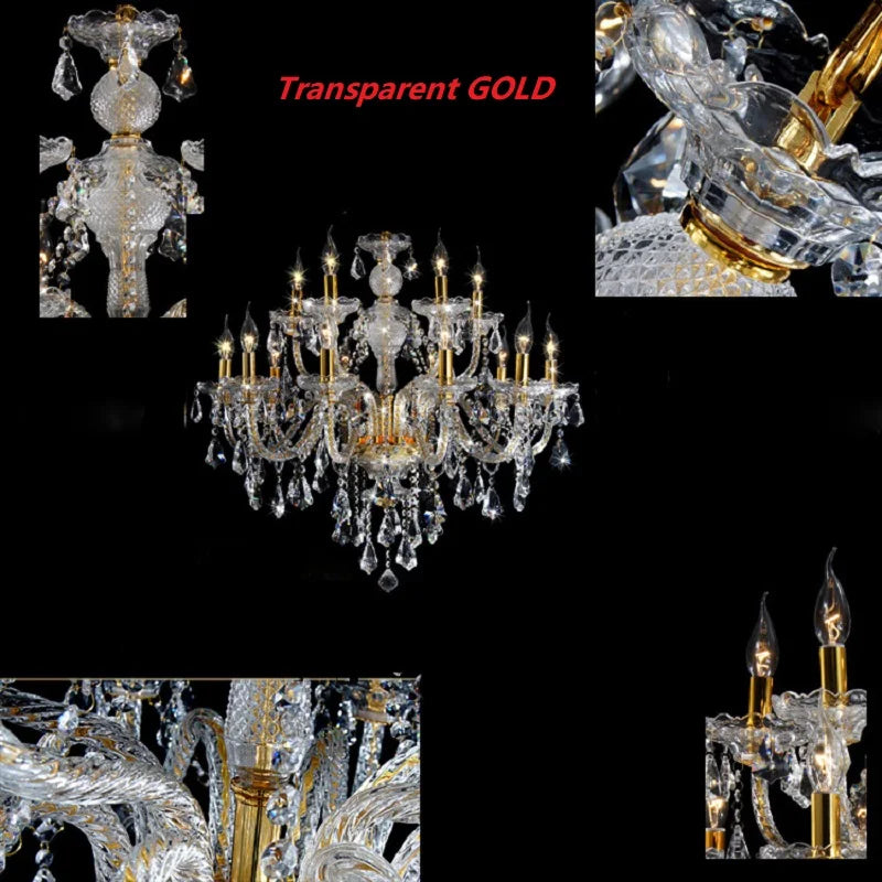 Crystal Chandelier 18 Arms Glass Modern Ceiling Light