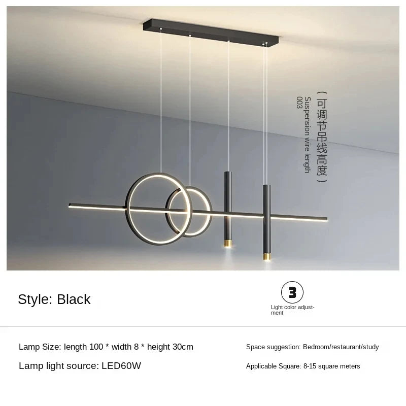 Minimalist Iron Pendant Light for Dining Room